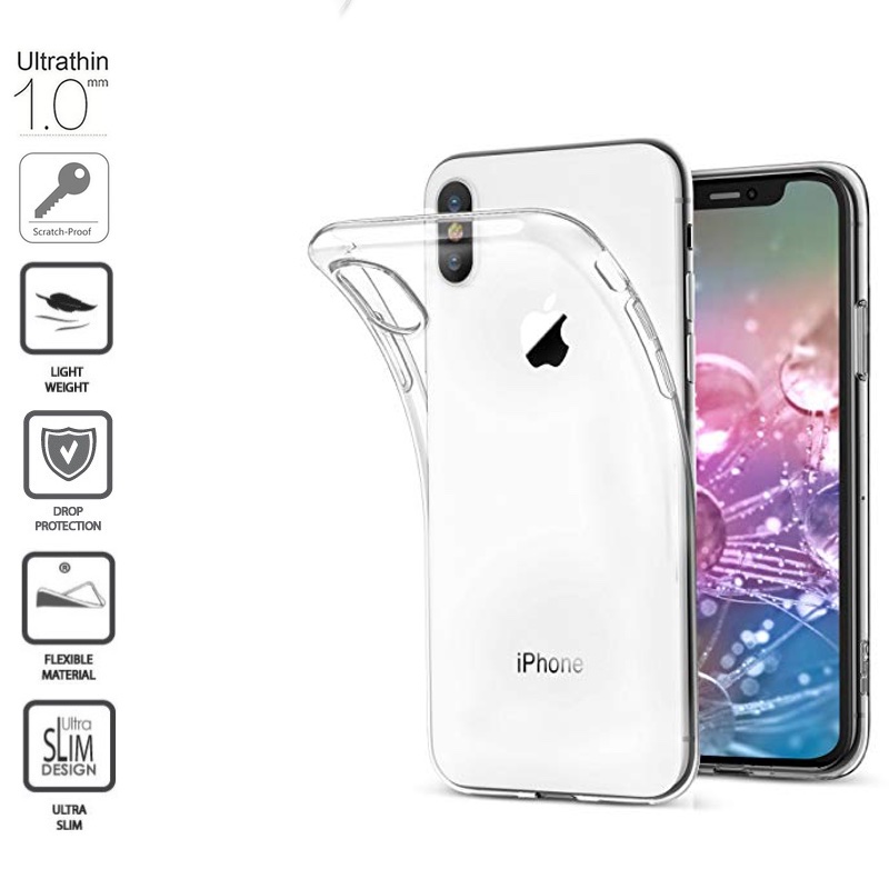 Permatomas silikoninis dėkliukas 1.0 mm. (IPHONE XS MAX) Permatomas silikoninis dėkliukas 1.0 mm. (IPHONE XS MAX)
